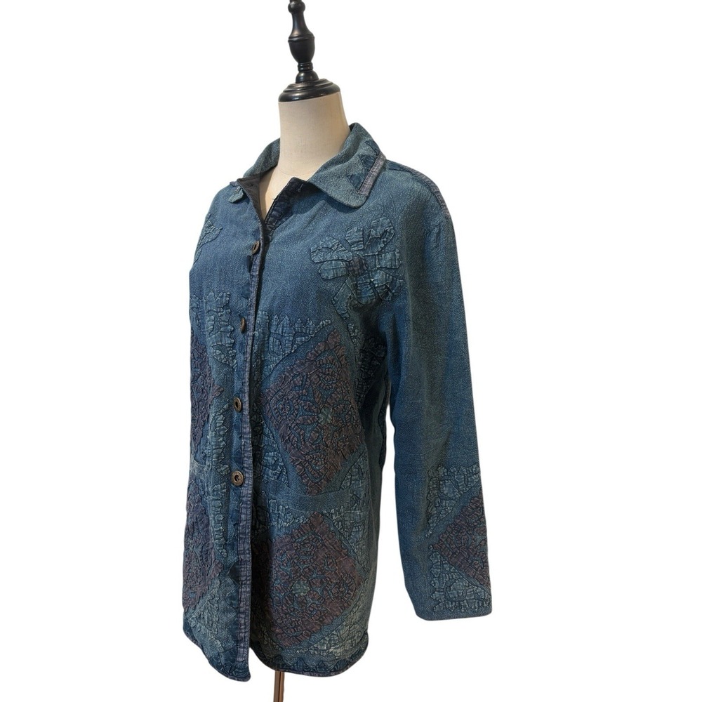 Sacred Threads Jacket Quilted Patchwork Cotton Sz… - image 3